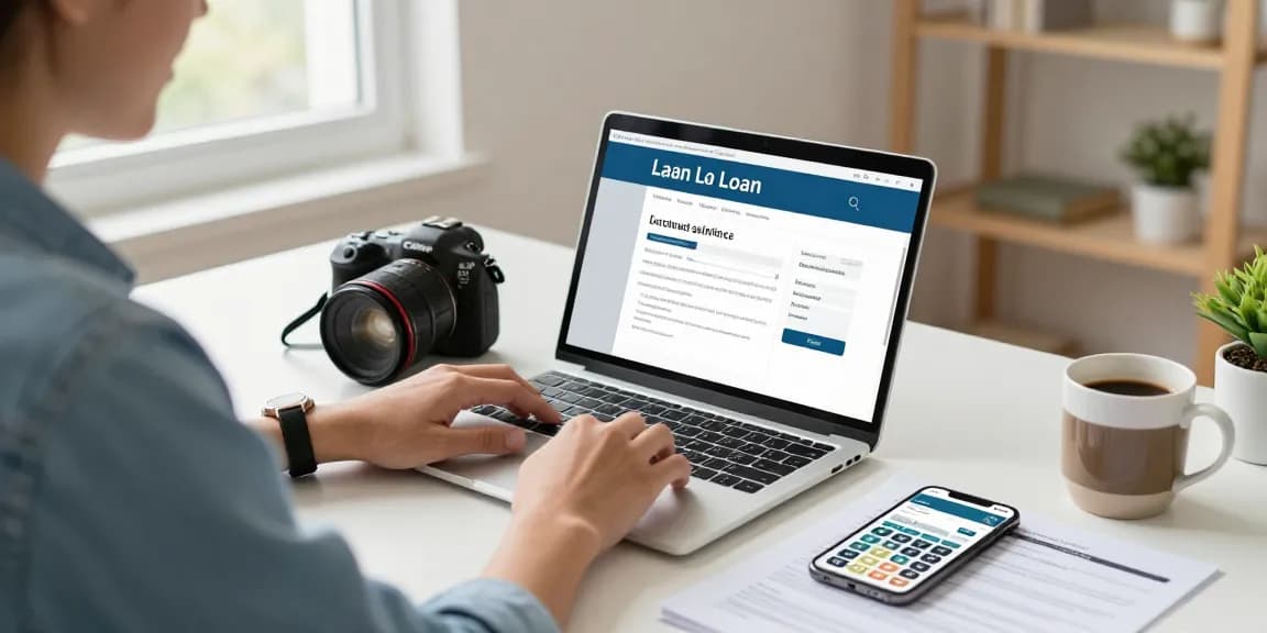 Engaging home office scene with a person applying for a $600 loan online at www.radcred.com/payday-loan/600-loan, showcasing financial hope and clarity.