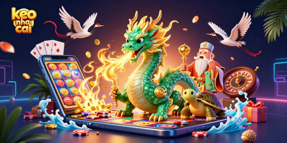 Engage with keo nha cai in an immersive illustration of a vibrant casino environment.