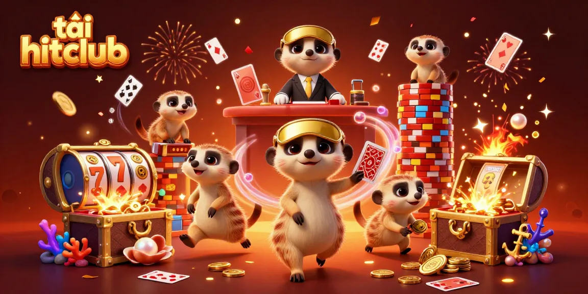 Experience the excitement of tải hitclub with lively meerkats operating an engaging casino scene filled with games and treasures.